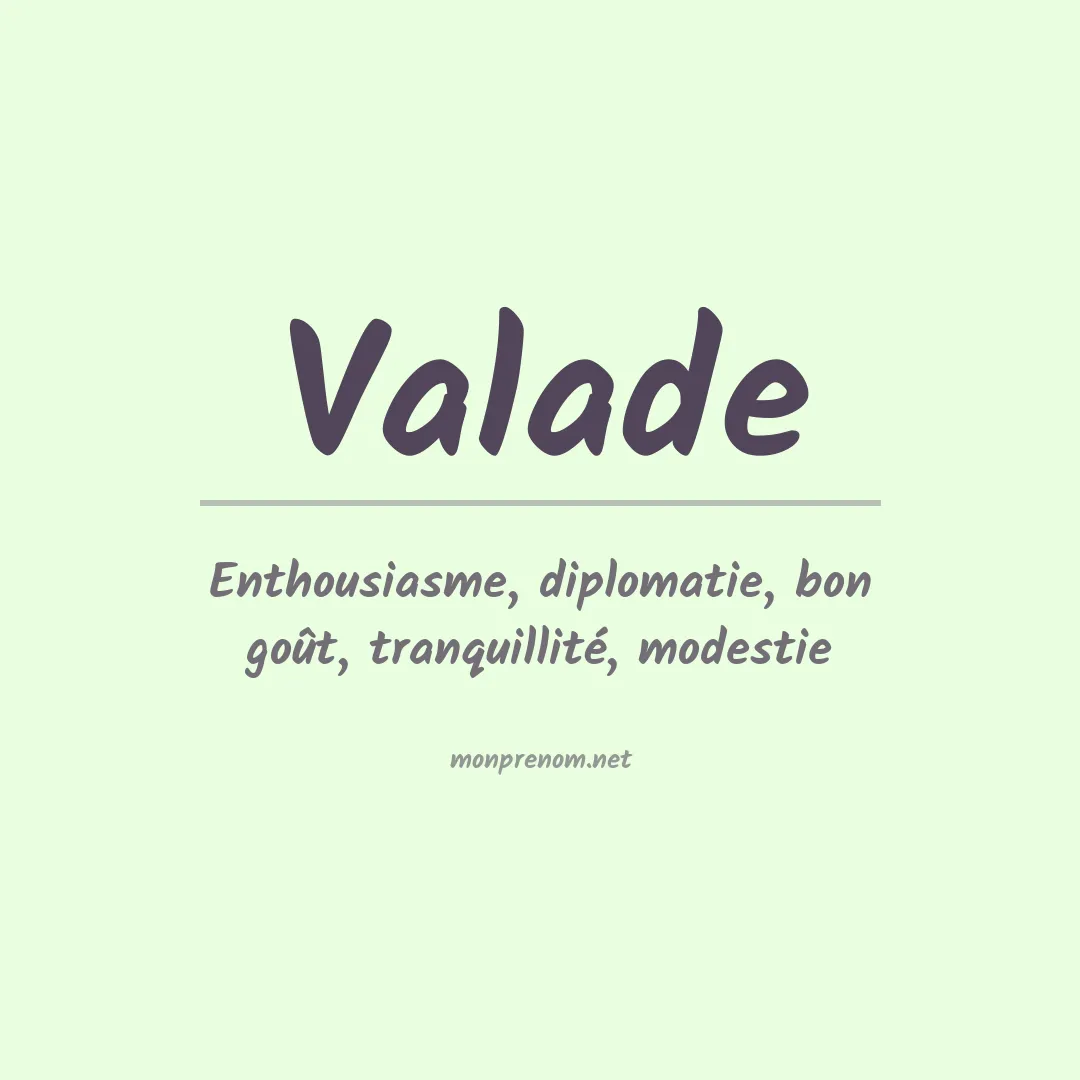 Prénom Valade