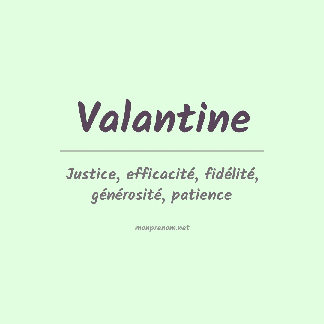 Signification du prénom Valantine