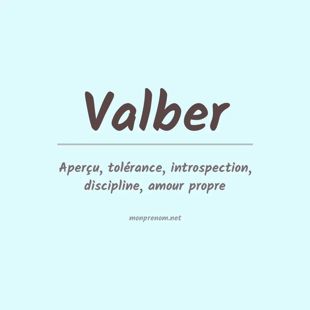Prénom Valber
