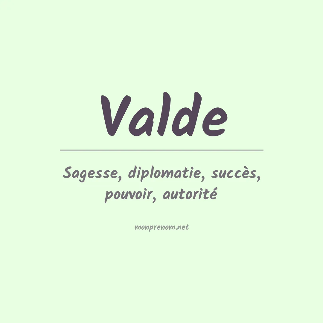 Prénom Valde