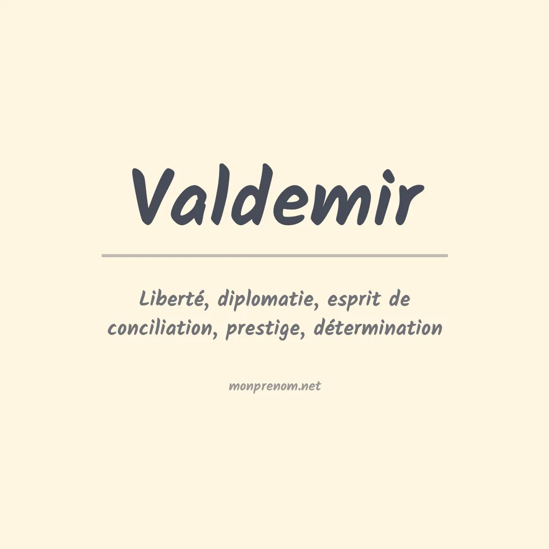 Signification du prénom Valdemir