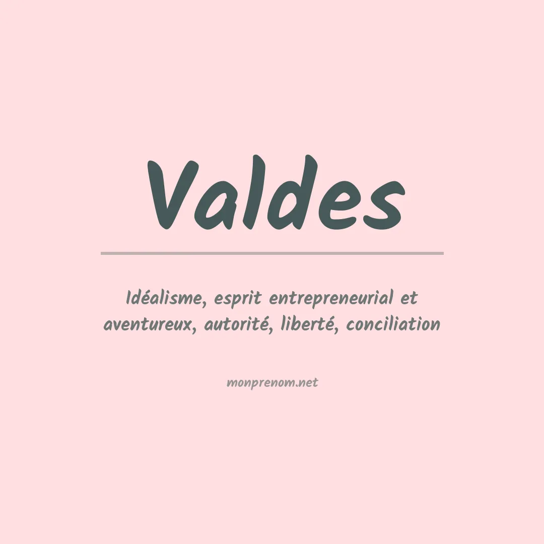 Prénom Valdes