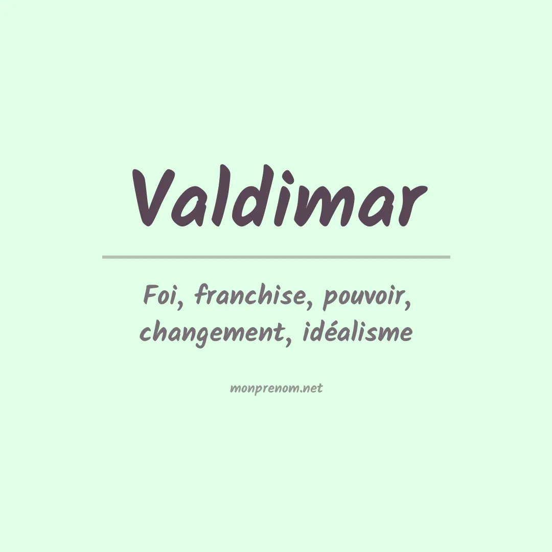 Signification du prénom Valdimar