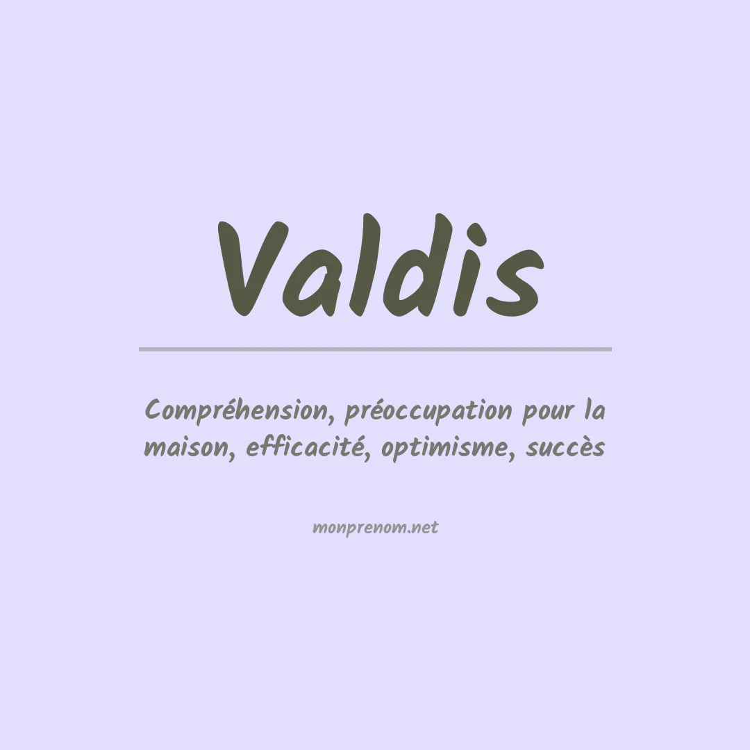 Prénom Valdis
