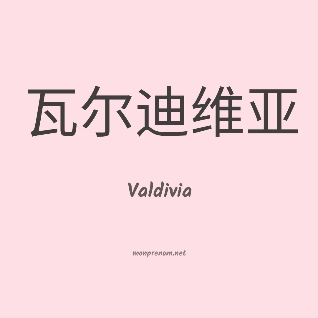 Valdivia en chinois