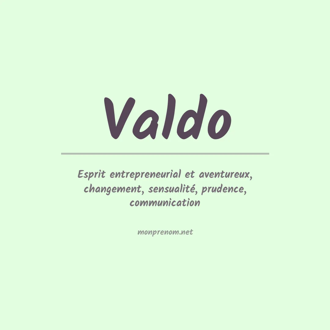 Prénom Valdo