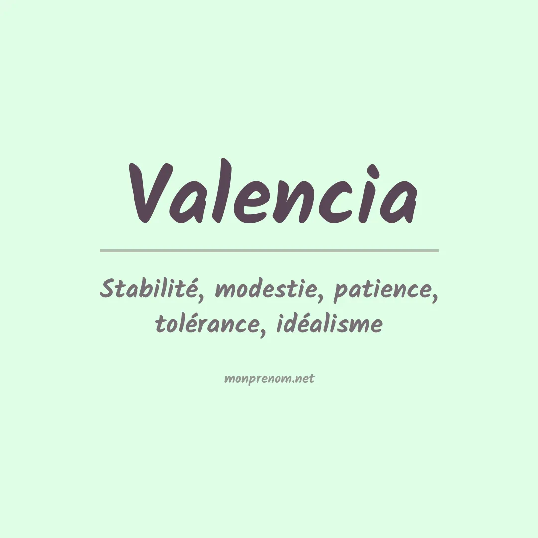 Prénom Valencia