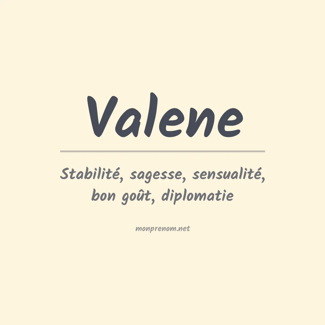 Prénom Valene