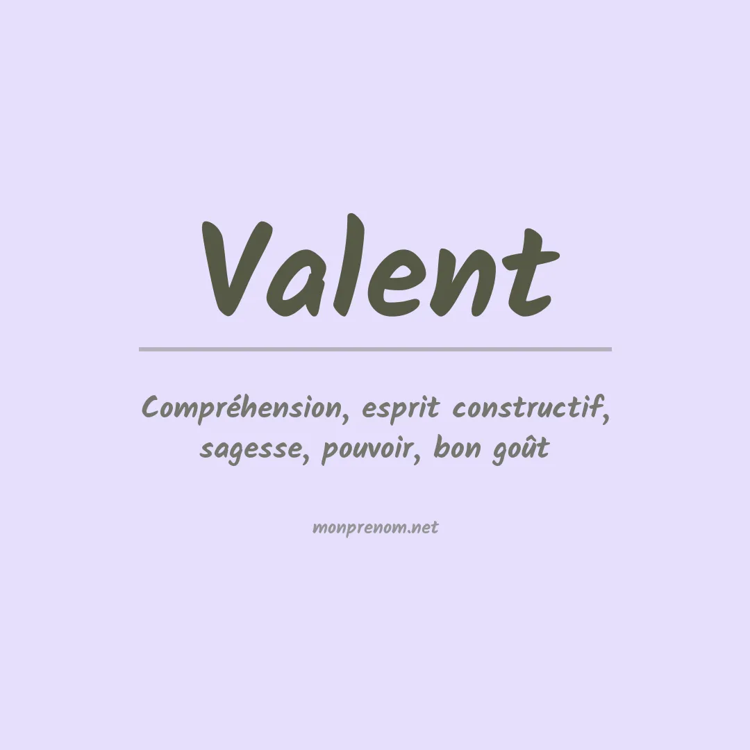 Prénom Valent