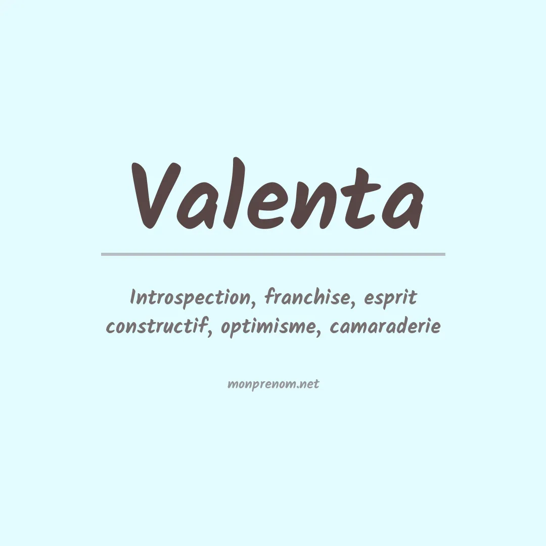 Prénom Valenta