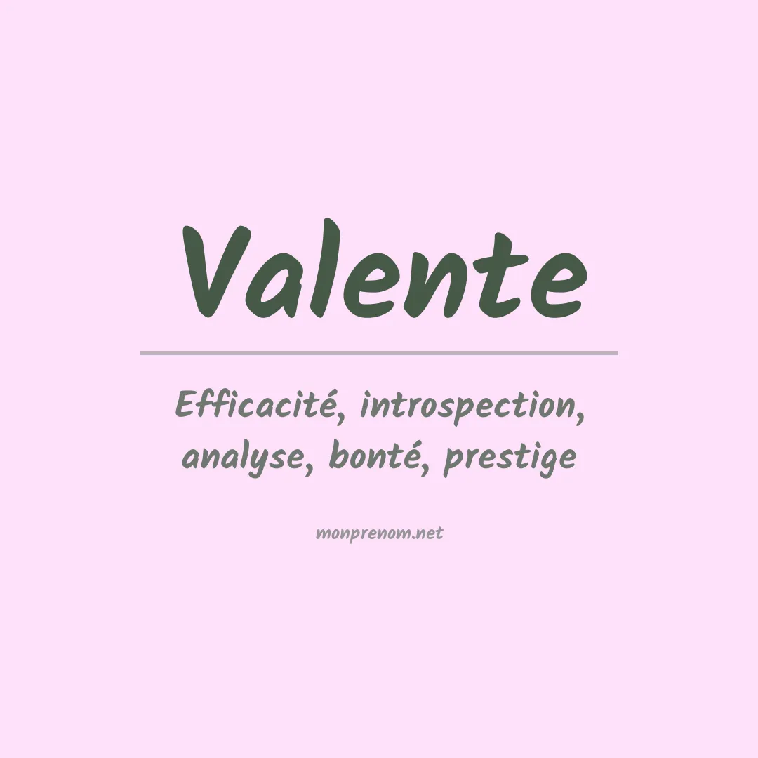 Prénom Valente