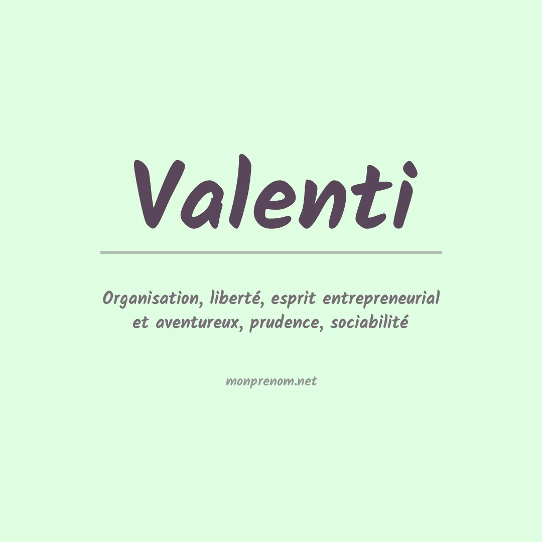 Prénom Valenti