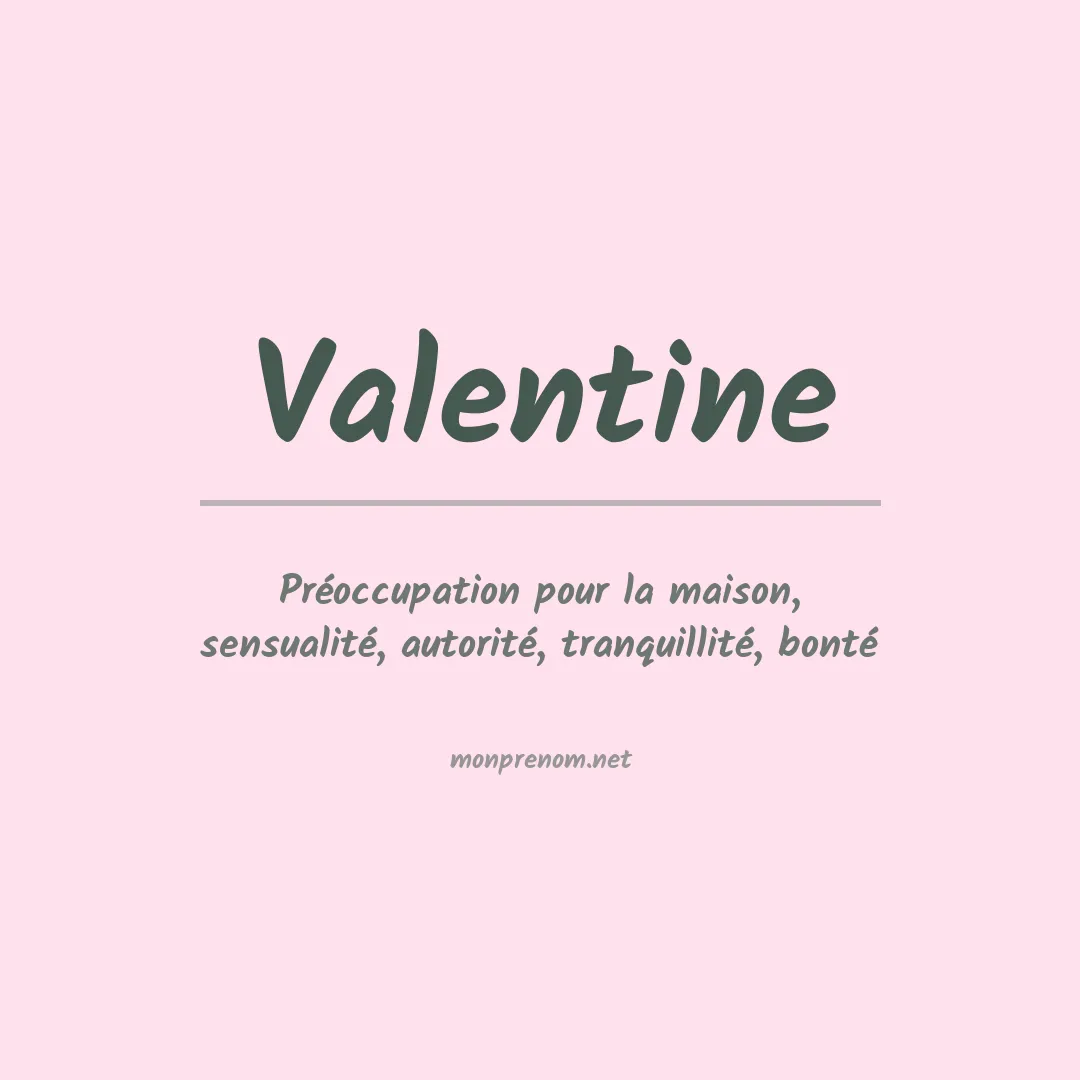 Prénom Valentine