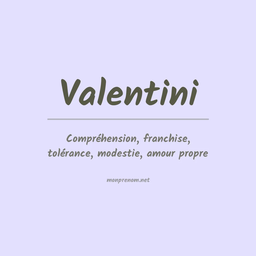 Prénom Valentini