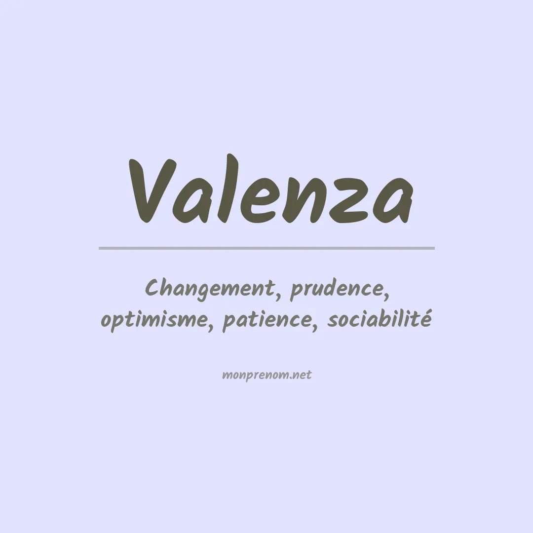 Prénom Valenza