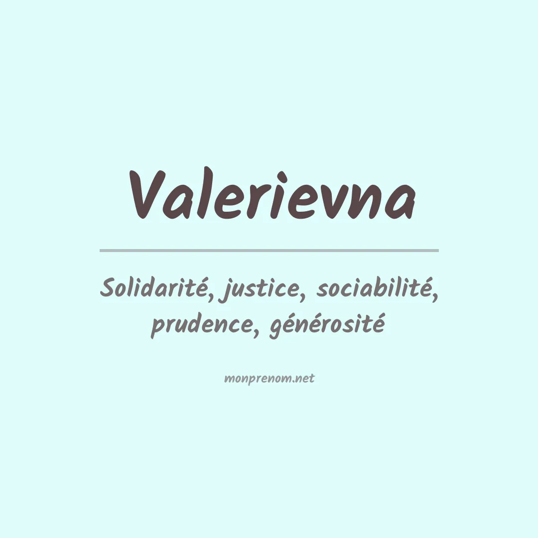 Prénom Valerievna