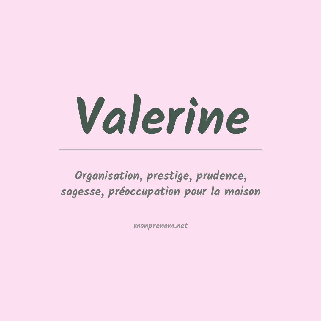 Prénom Valerine