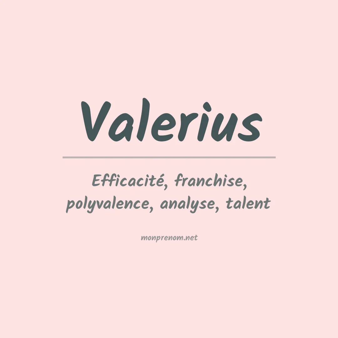 Prénom Valerius