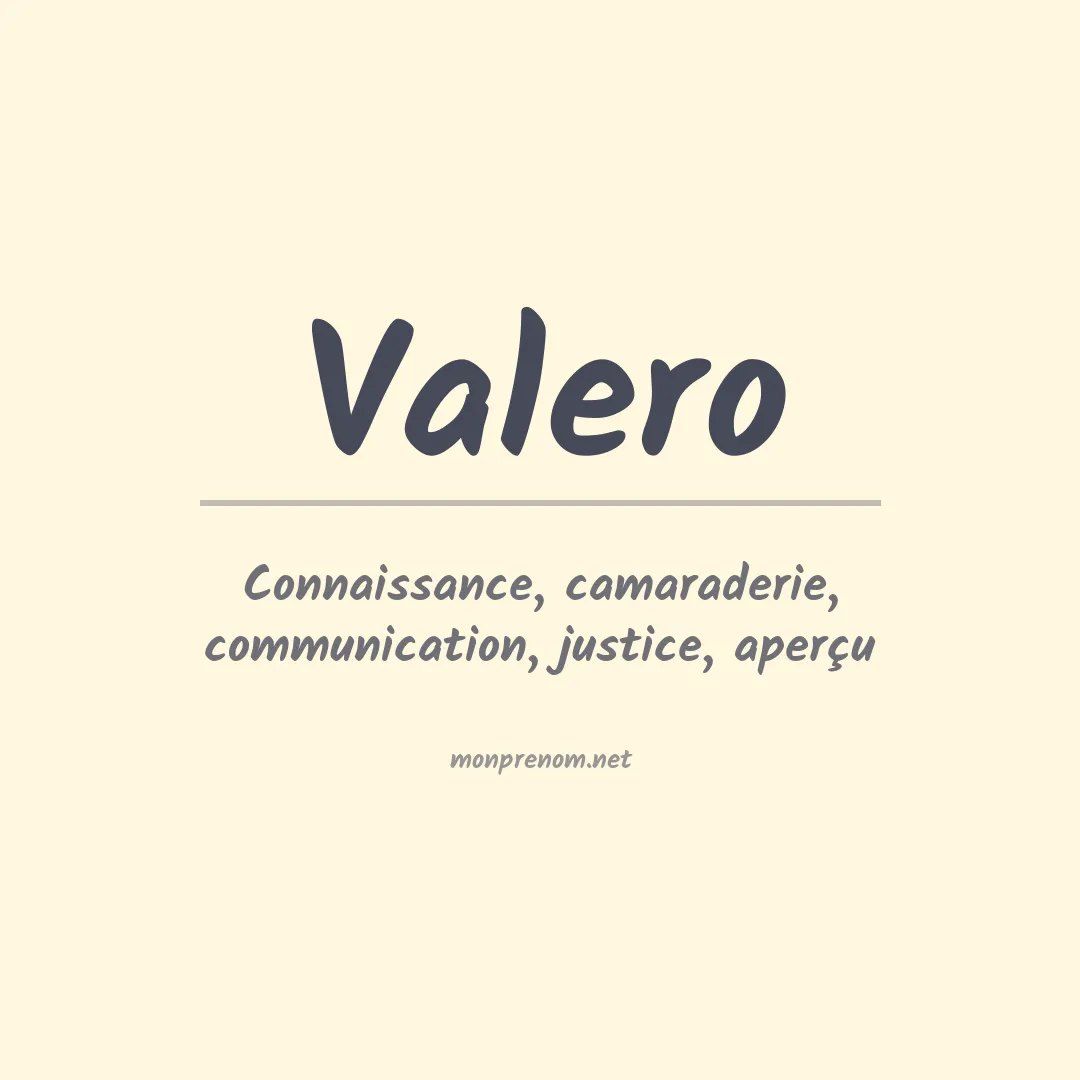 Prénom Valero