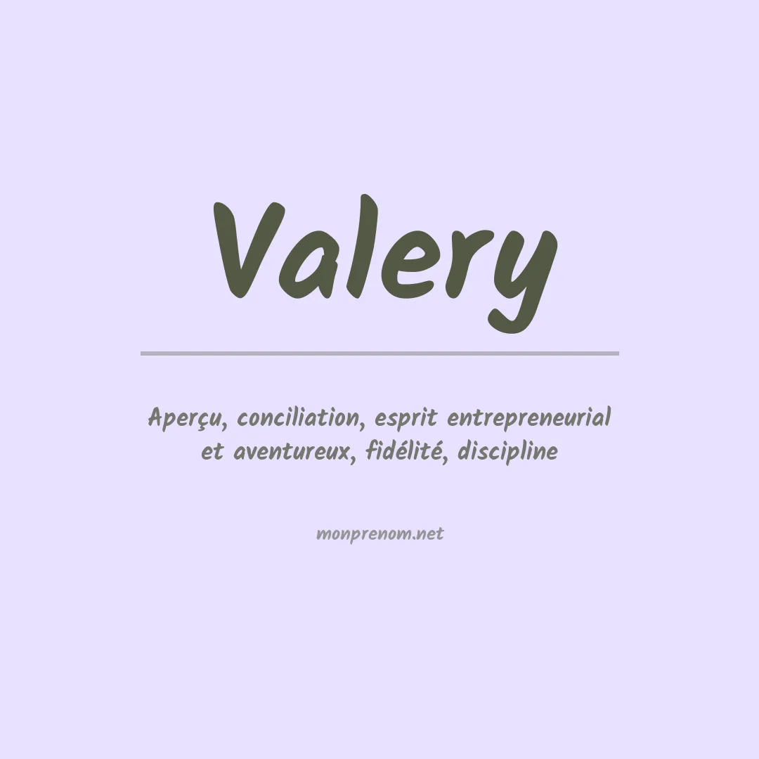 Prénom Valery