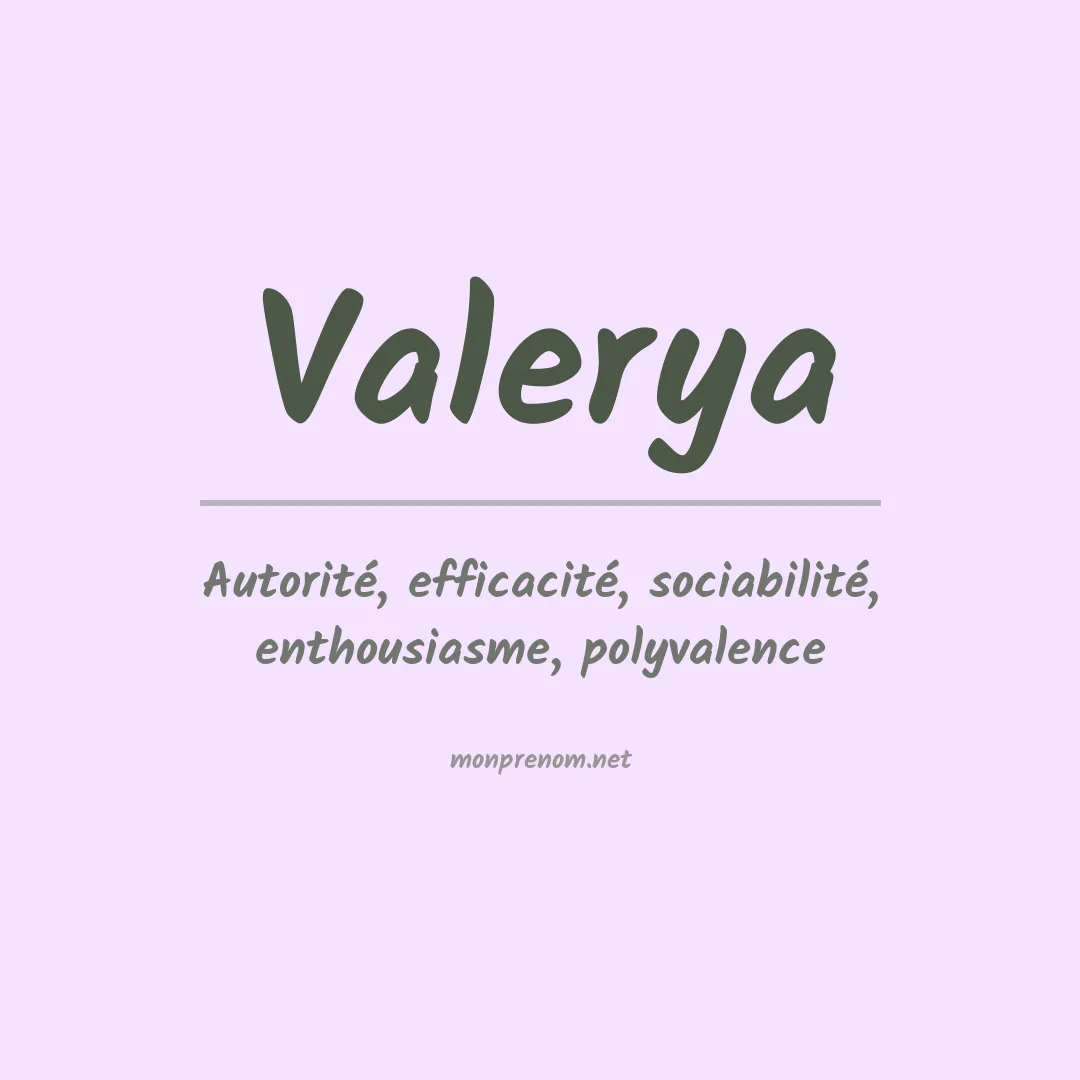 Prénom Valerya