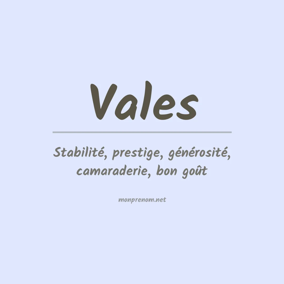 Prénom Vales