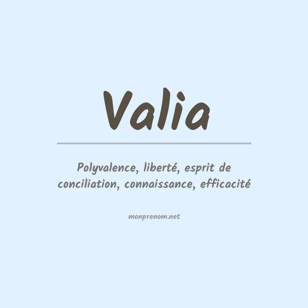 Prénom Valia