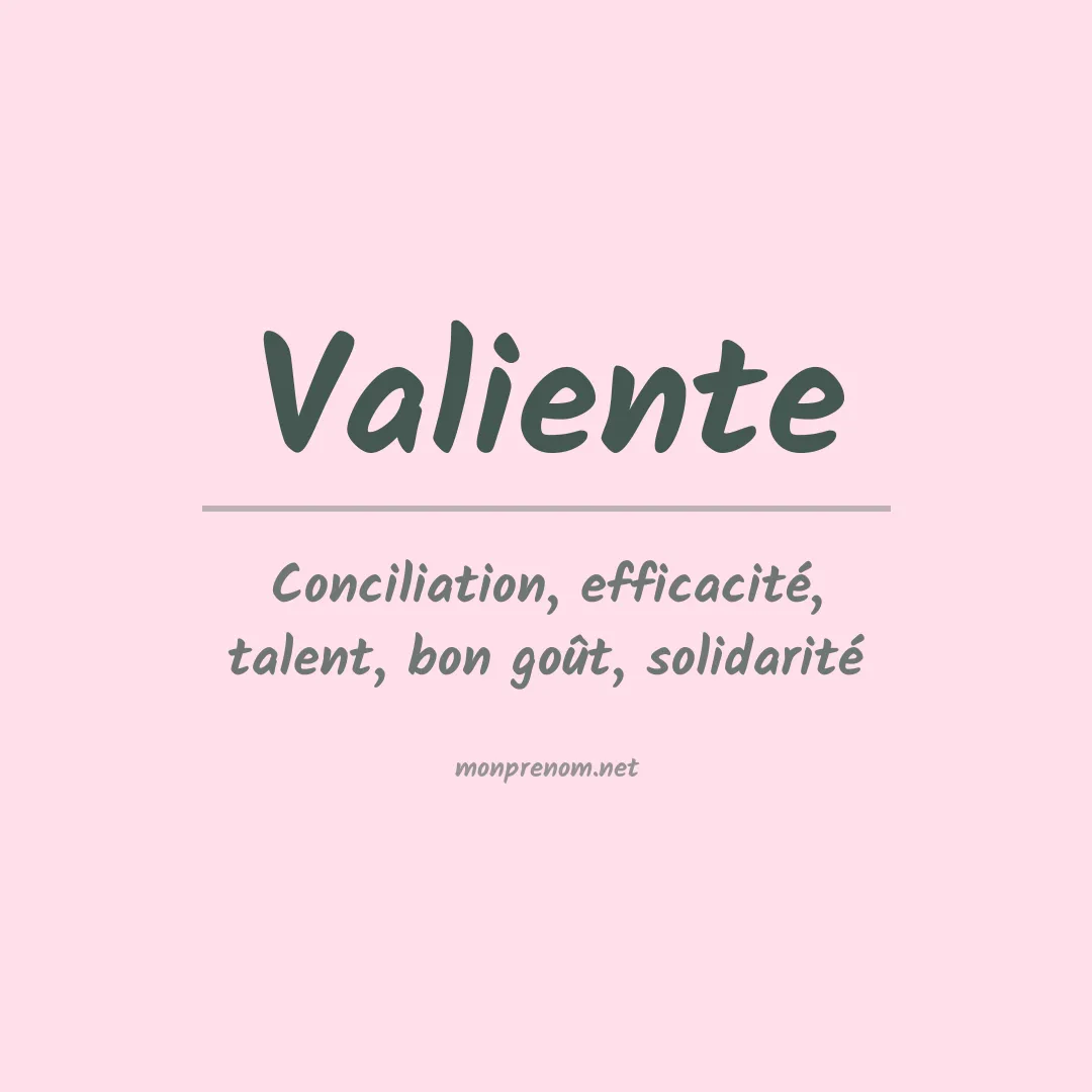 Prénom Valiente
