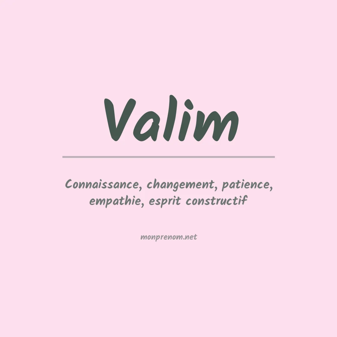 Prénom Valim