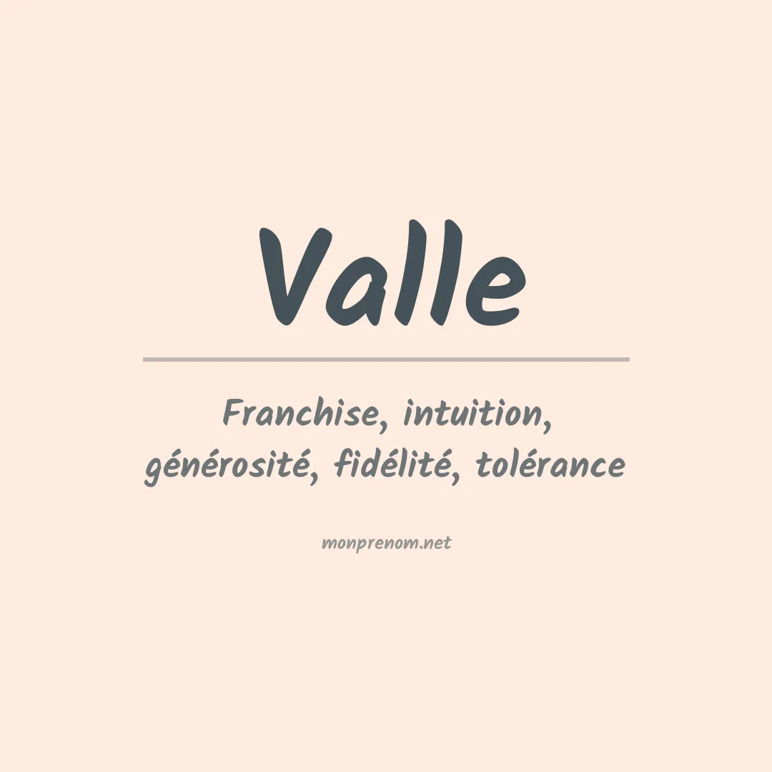 Prénom Valle