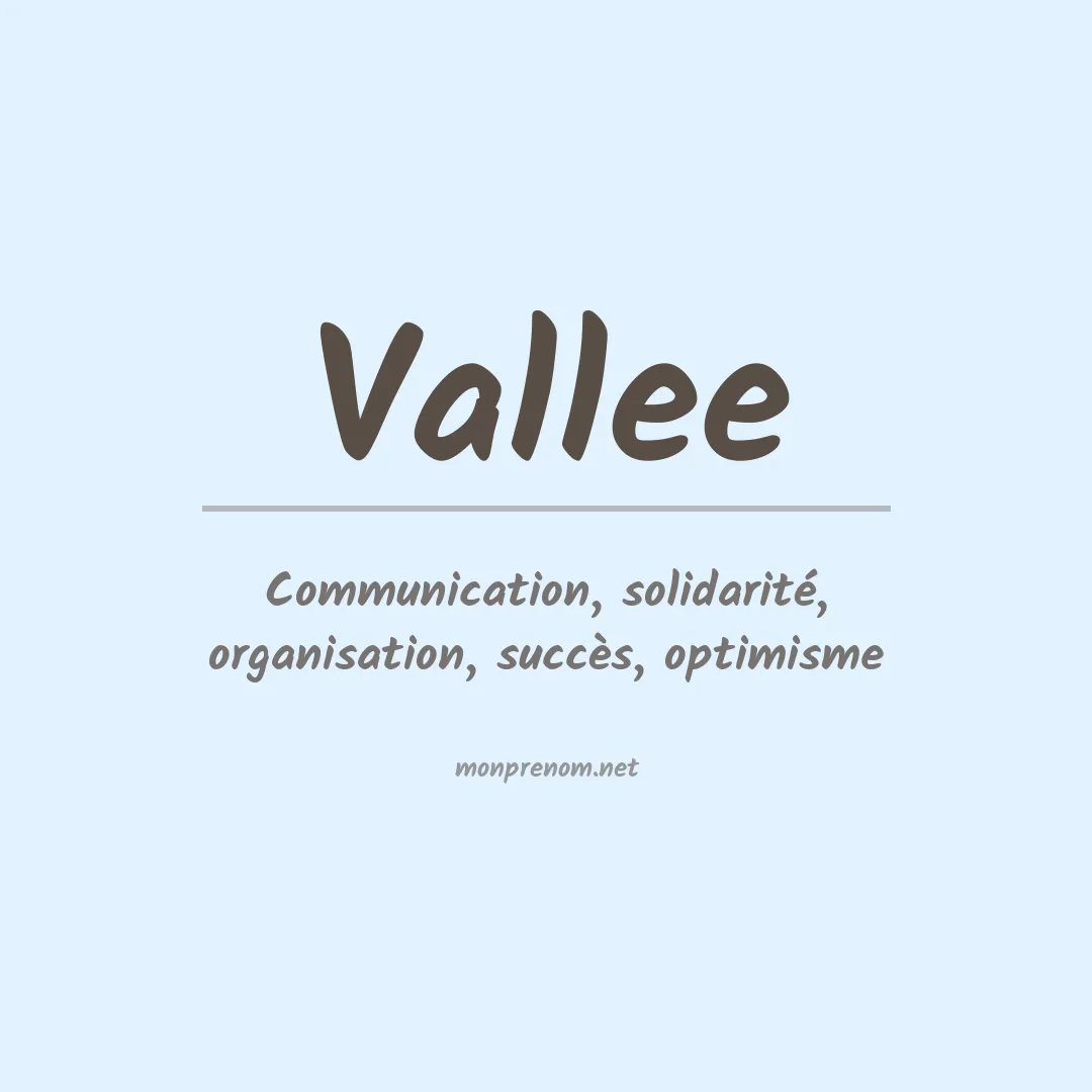 Prénom Vallee