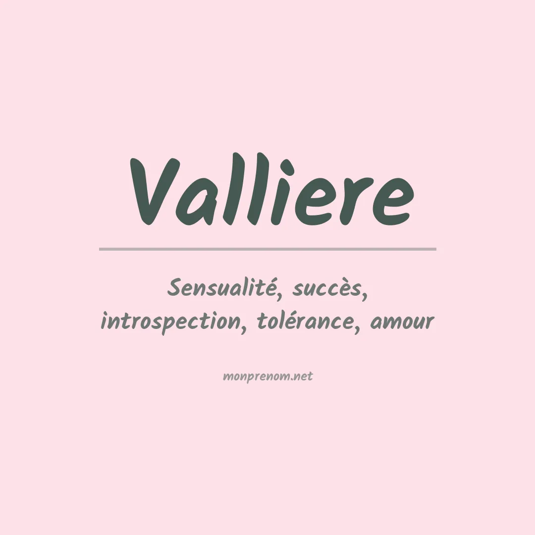 Prénom Valliere