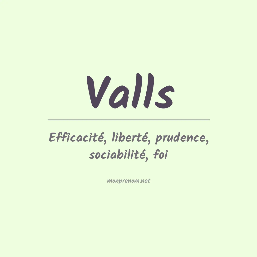 Prénom Valls