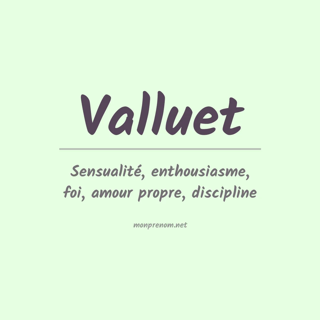 Prénom Valluet