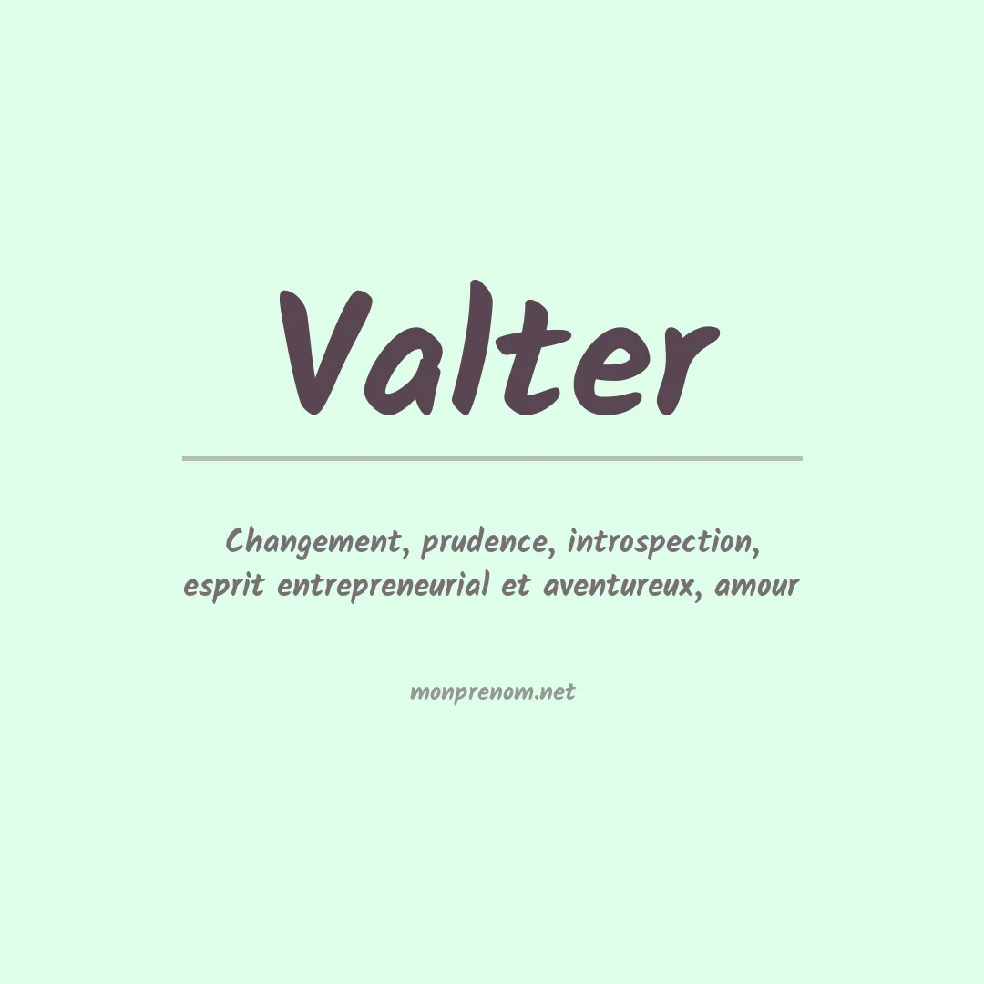 Prénom Valter