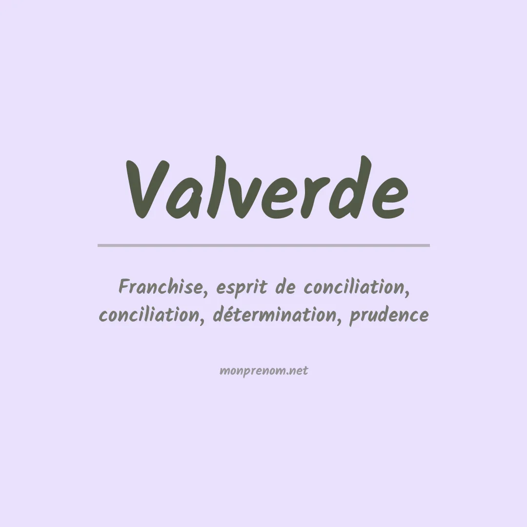 Prénom Valverde