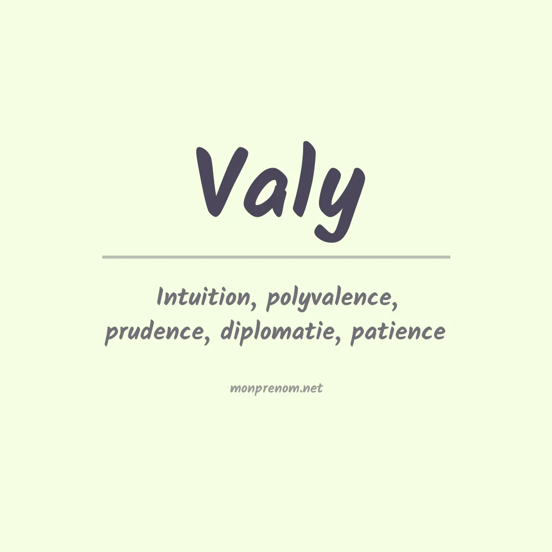 Prénom Valy