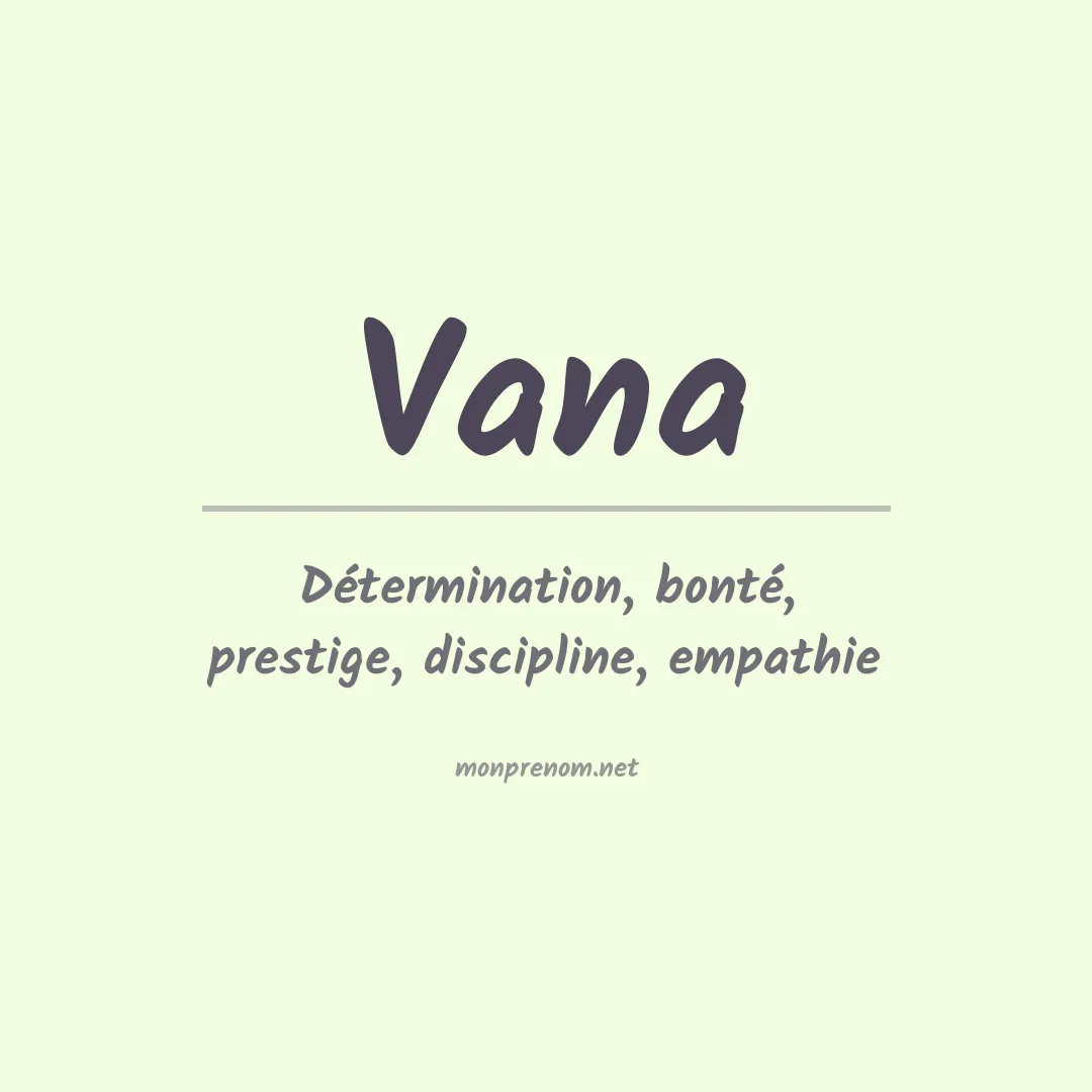Prénom Vana