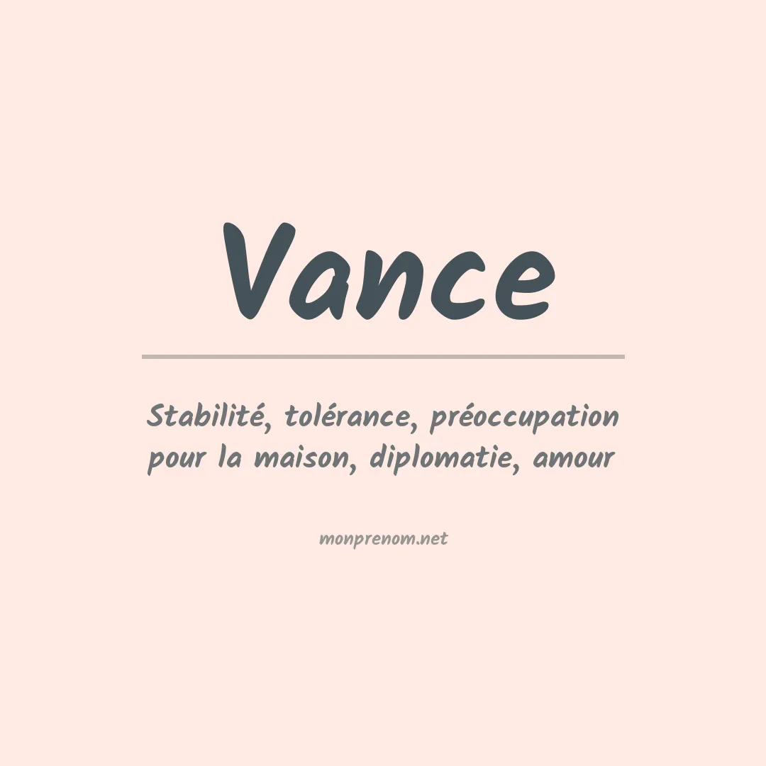 Prénom Vance