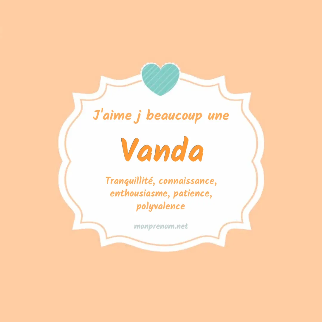 J'aime beaucoup Vanda
