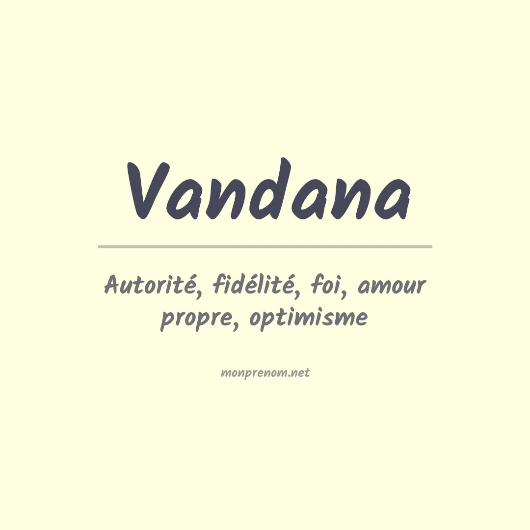 Prénom Vandana