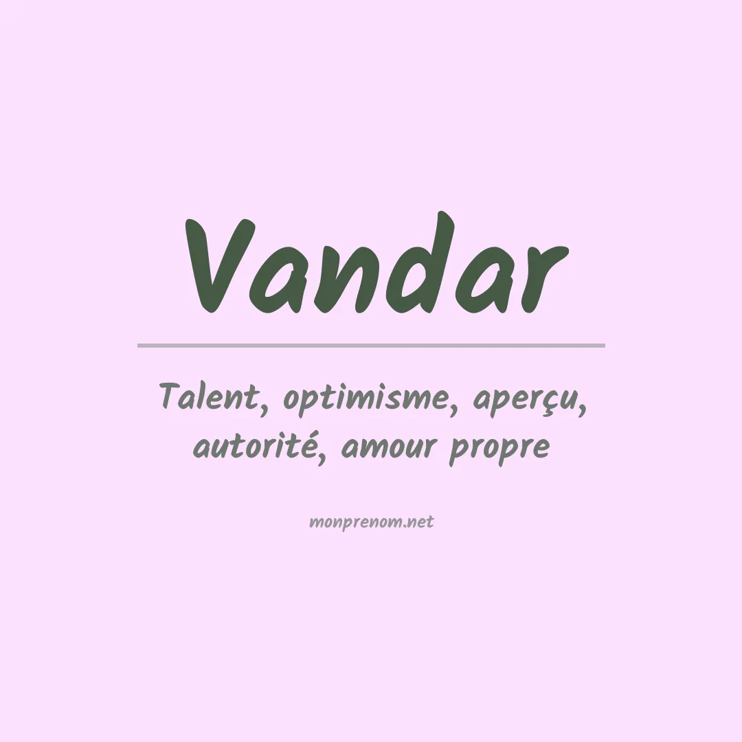 Prénom Vandar