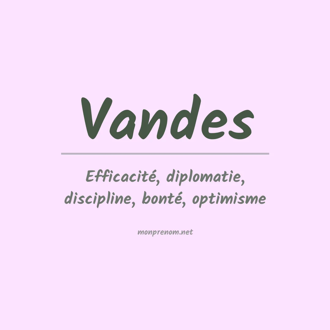 Signification du prénom Vandes