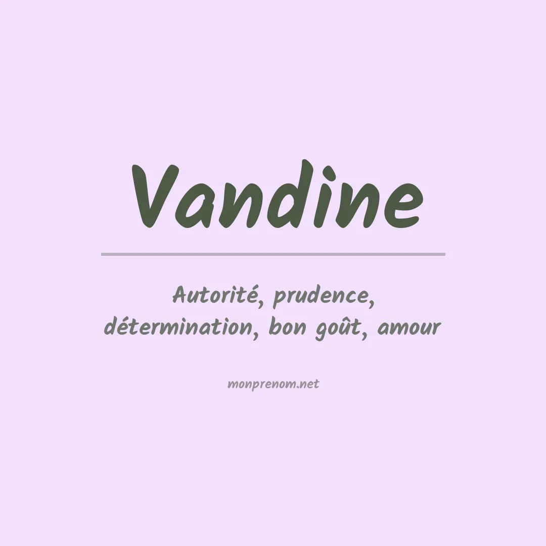 Prénom Vandine