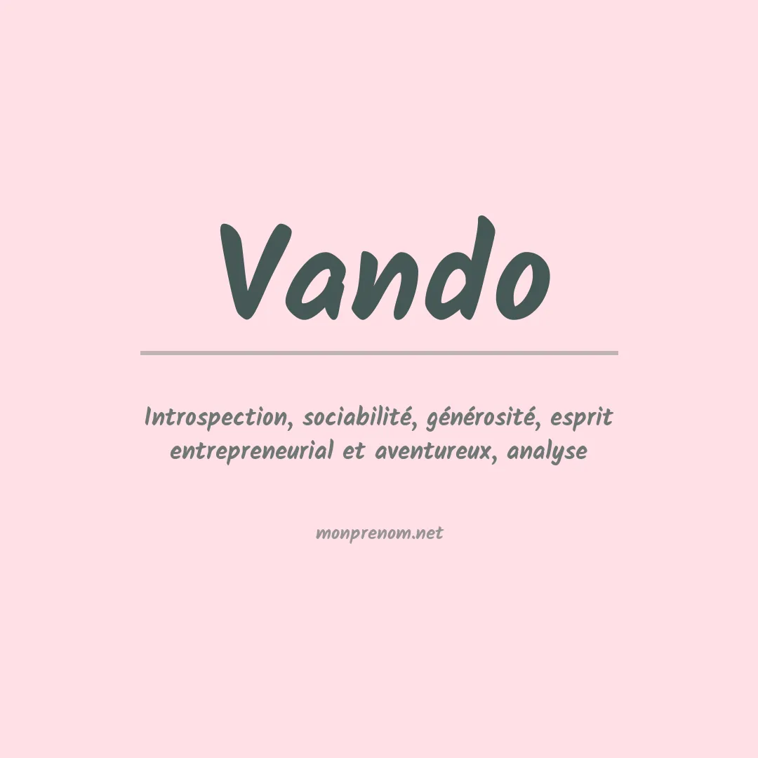 Signification du prénom Vando