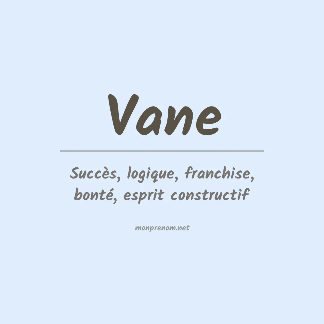 Prénom Vane