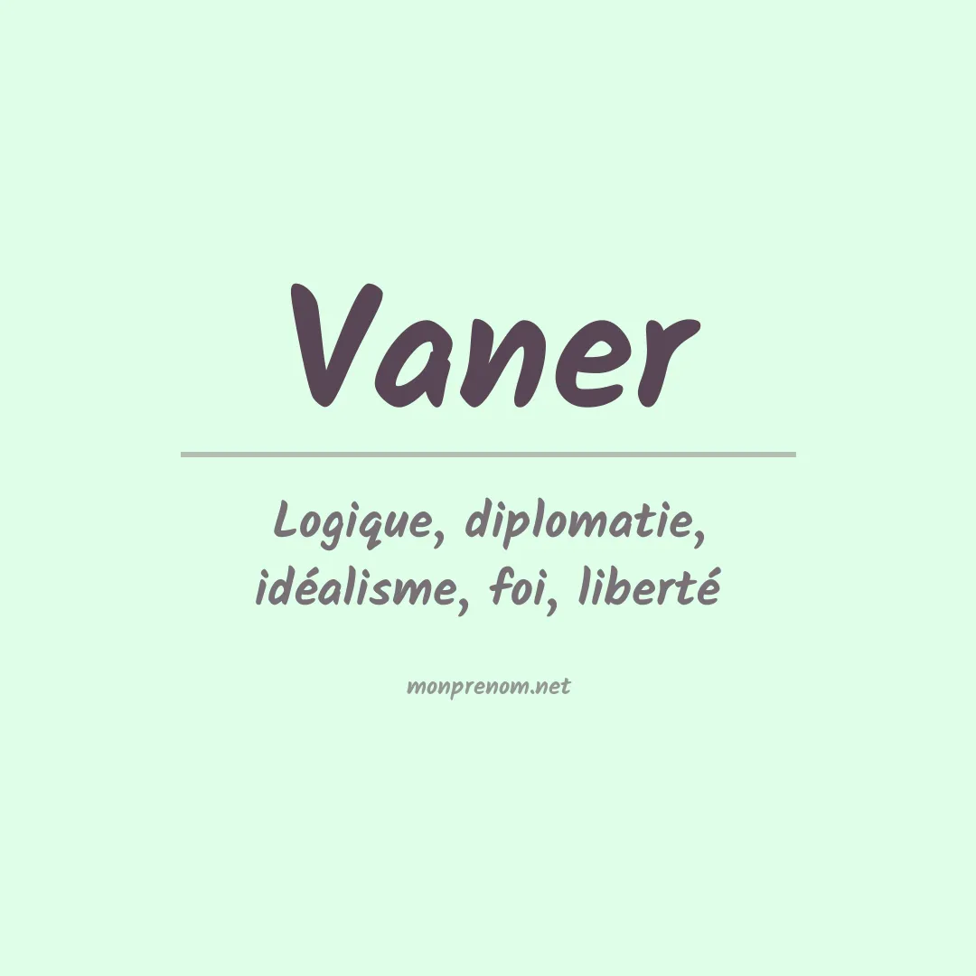 Prénom Vaner