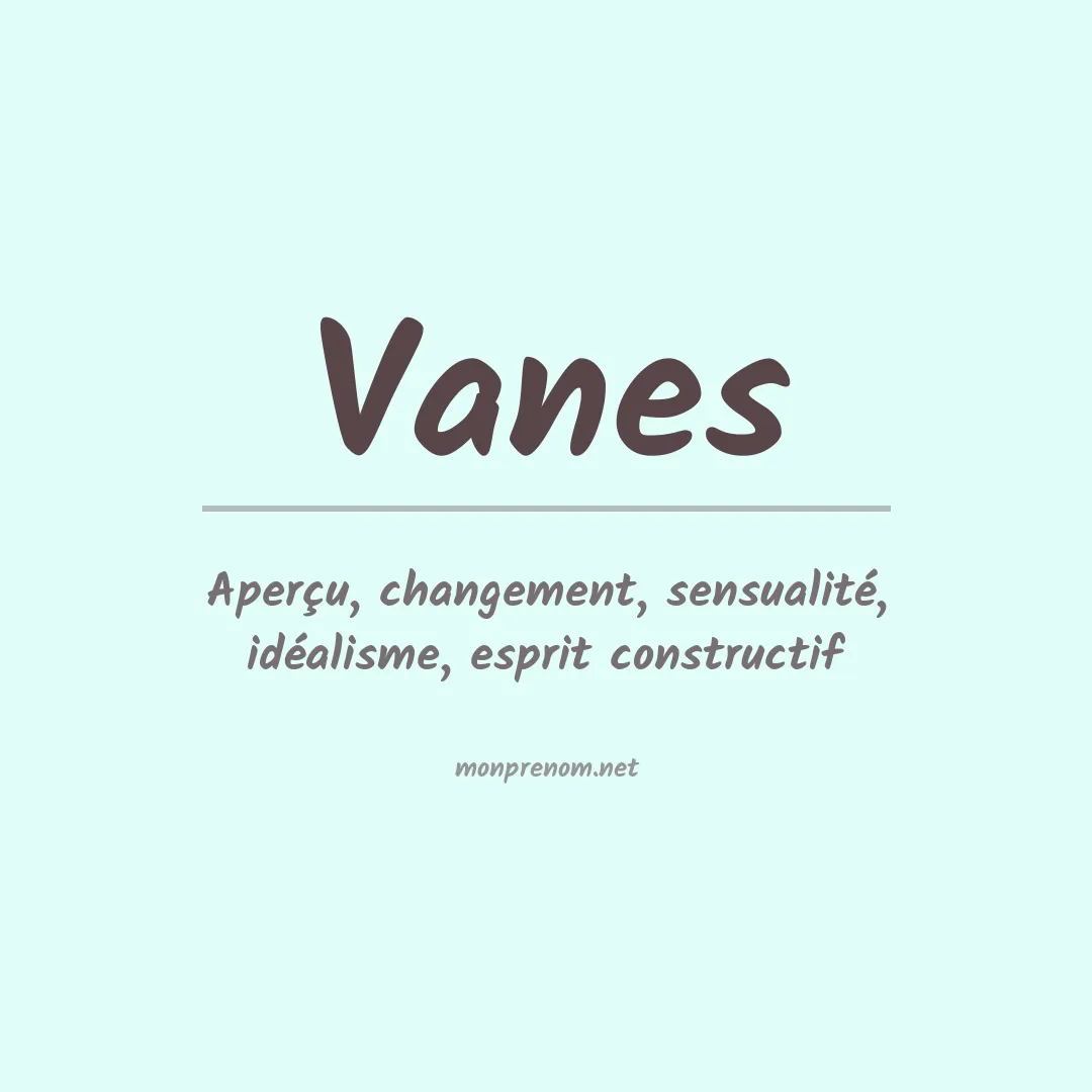 Prénom Vanes