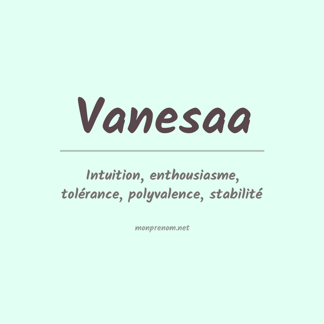 Prénom Vanesaa