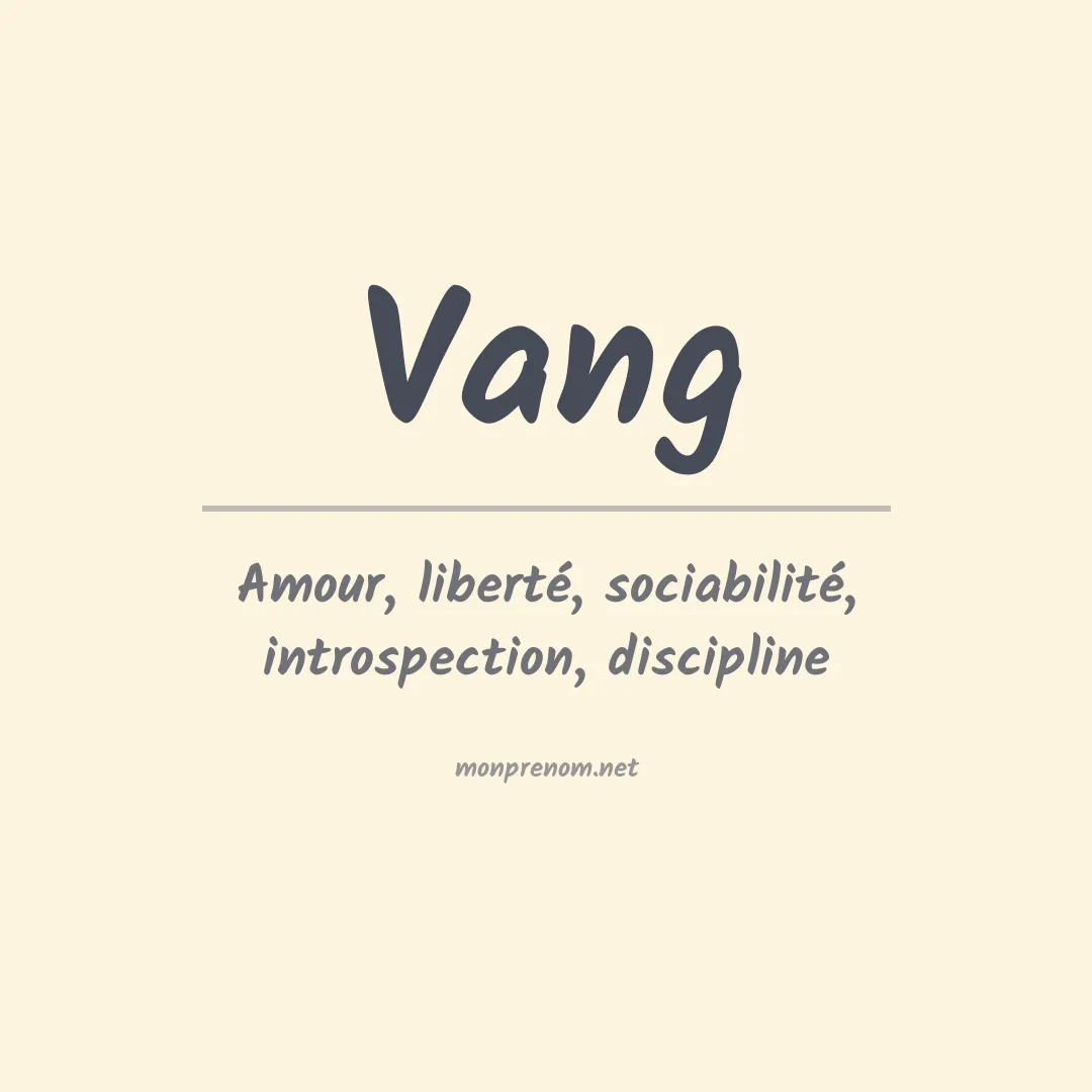 Prénom Vang
